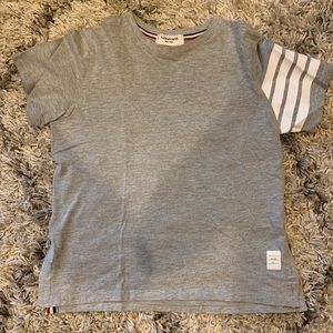 Thom Browne Grey Stripe Tee Shirt S